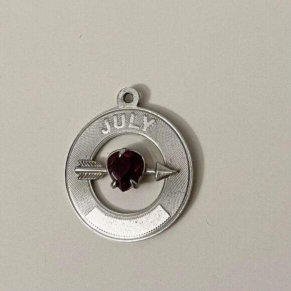 Vintage Sterling Silver RJL July Brithstone Charm No Loop - Picture 11 of 12